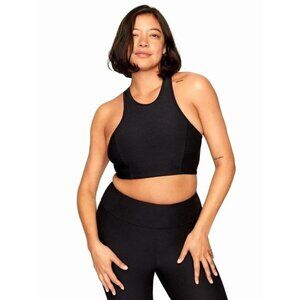Outdoor Voices‎ Black Athena Racerback Crop Top Athletic Sports Bra Size XS